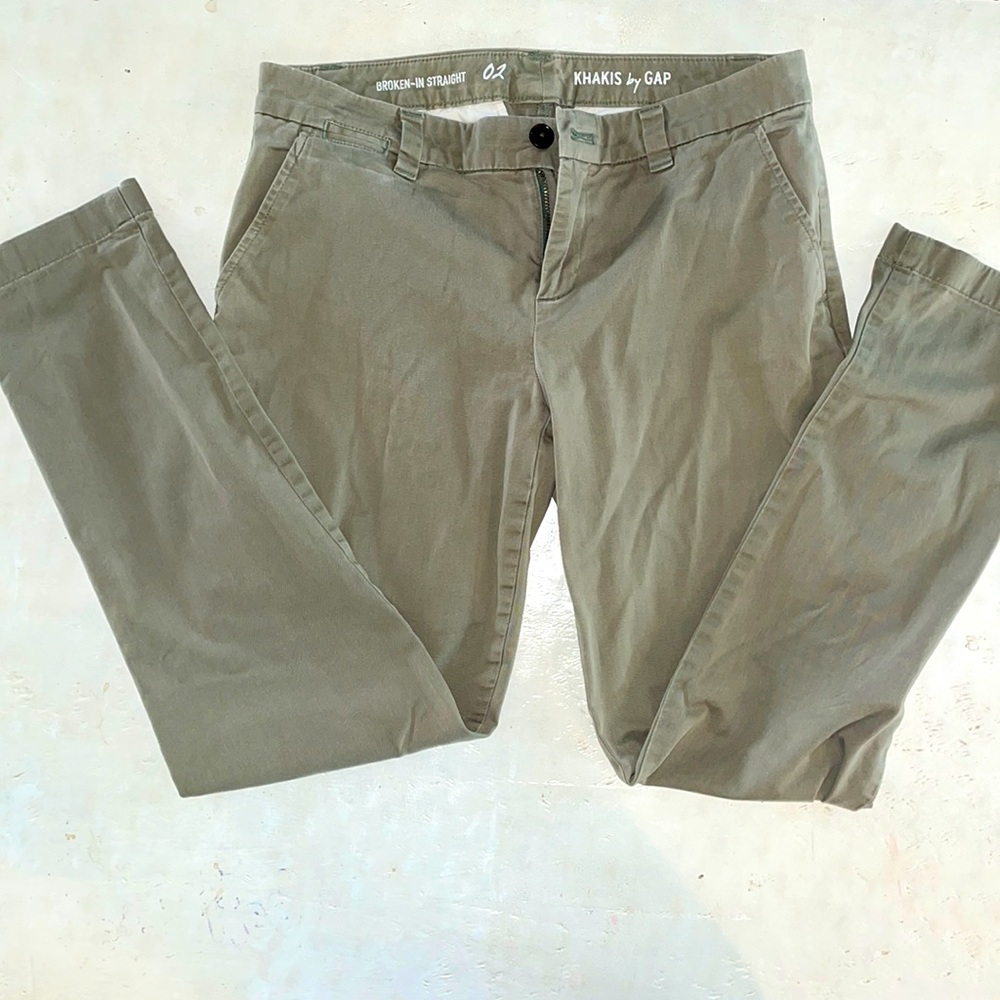 Army Green Khakis by GAP